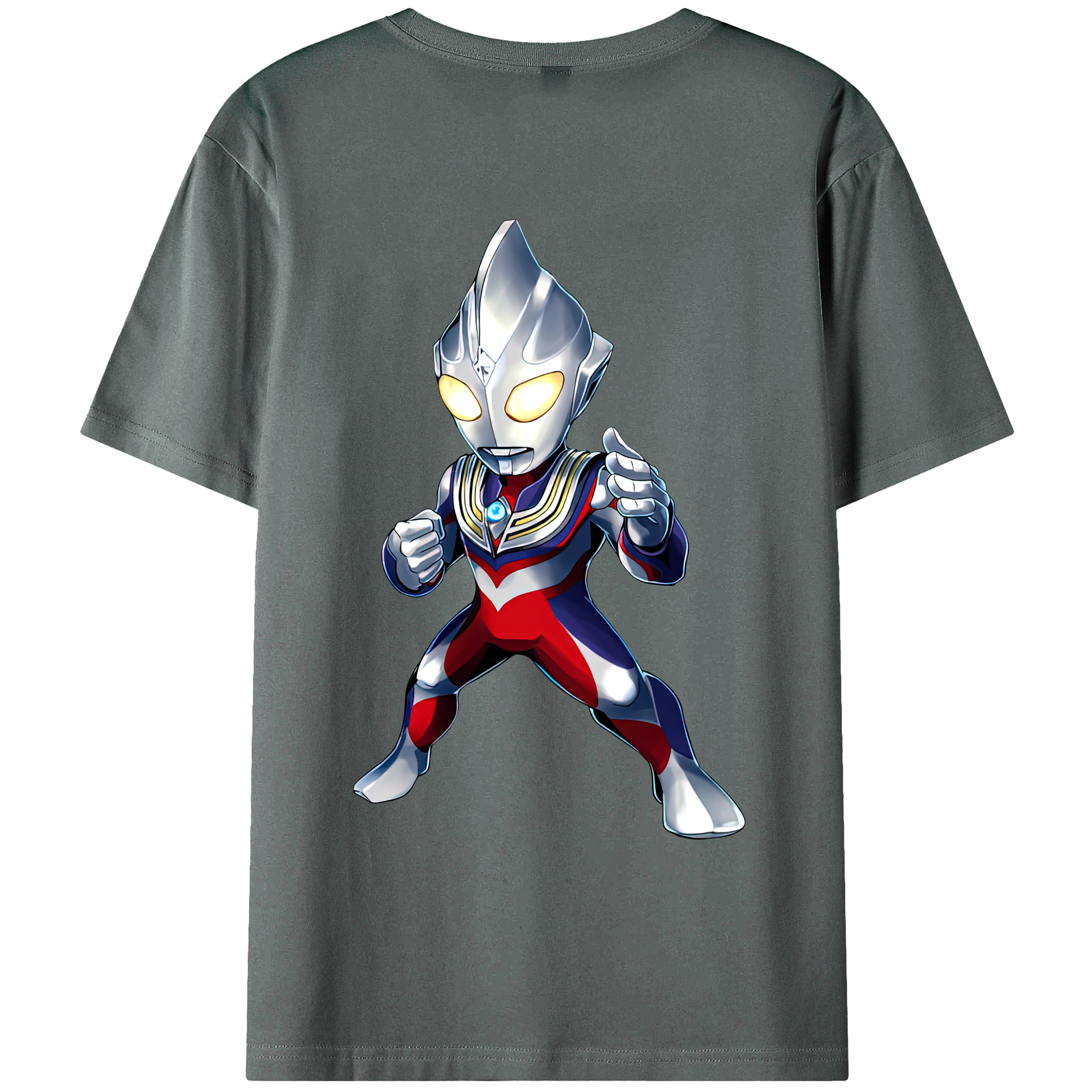 （画像用） ウルトラマン Ultraman 綿100％ メンズ半袖Tシャツ（バックプリント） 通気性
